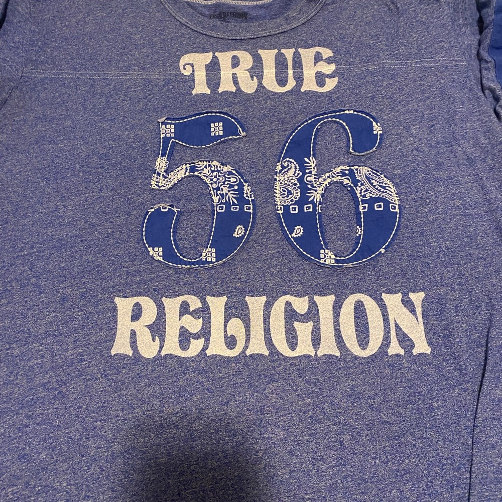 True Religion Blue Short Sleeve Tee